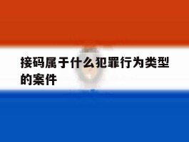 接码属于什么犯罪行为类型的案件