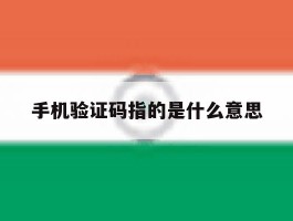 手机验证码指的是什么意思