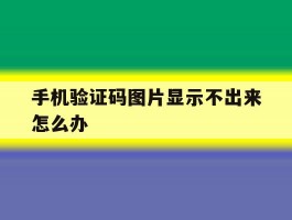 手机验证码图片显示不出来怎么办