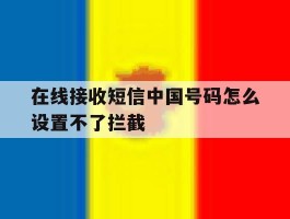 在线接收短信中国号码怎么设置不了拦截