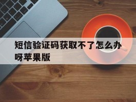 短信验证码获取不了怎么办呀苹果版