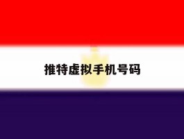 推特虚拟手机号码