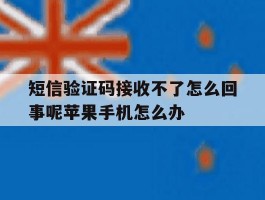 关于短信验证码接收不了怎么回事呢苹果手机怎么办的信息