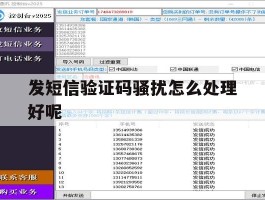发短信验证码骚扰怎么处理好呢