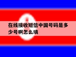 在线接收短信中国号码是多少号啊怎么填