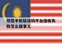 短信手机验证码平台接收失败怎么回事儿