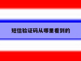 短信验证码从哪里看到的