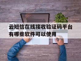 云短信在线接收验证码平台有哪些软件可以使用的简单介绍