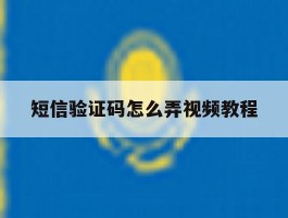 短信验证码怎么弄视频教程