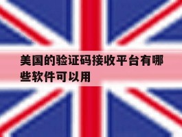 美国的验证码接收平台有哪些软件可以用