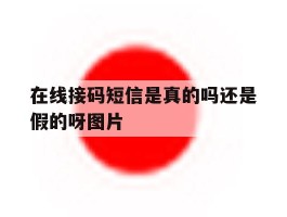 在线接码短信是真的吗还是假的呀图片