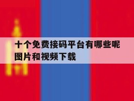 十个免费接码平台有哪些呢图片和视频下载
