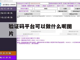 验证码平台可以做什么呢图片