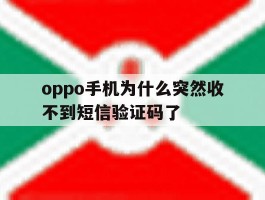 oppo手机为什么突然收不到短信验证码了