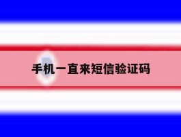 手机一直来短信验证码