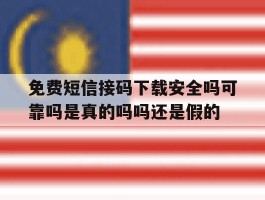免费短信接码下载安全吗可靠吗是真的吗吗还是假的