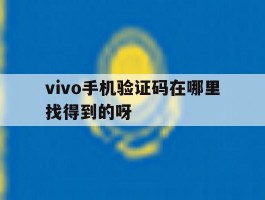 vivo手机验证码在哪里找得到的呀
