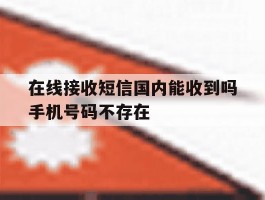 在线接收短信国内能收到吗手机号码不存在