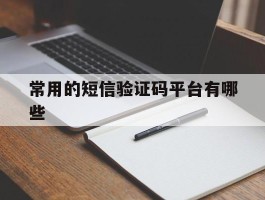 常用的短信验证码平台有哪些