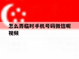 怎么弄临时手机号码微信呢视频