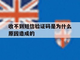 收不到短信验证码是为什么原因造成的