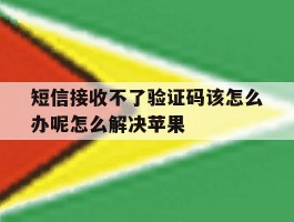 短信接收不了验证码该怎么办呢怎么解决苹果
