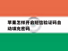 苹果怎样开启短信验证码自动填充密码