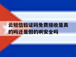 云短信验证码免费接收是真的吗还是假的啊安全吗的简单介绍