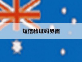 短信验证码界面