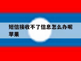 短信接收不了信息怎么办呢苹果