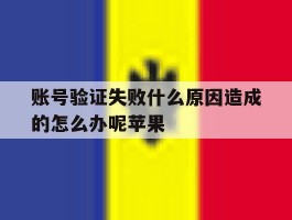 账号验证失败什么原因造成的怎么办呢苹果