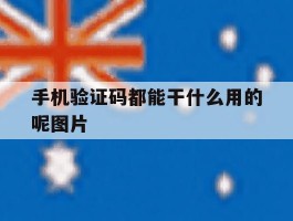 手机验证码都能干什么用的呢图片