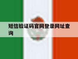 短信验证码官网登录网址查询
