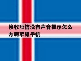 关于接收短信没有声音提示怎么办呢苹果手机的信息