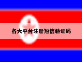 各大平台注册短信验证码
